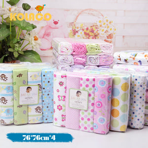 4 pcs/lot newborn Baby bed sheets 100% cotton crib sheet  76 x 76 cm baby bedding set super soft infant sheets for boys girls
