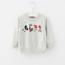 Summer autumn baby cartoon printing cotton long-sleeved fashion cartoon sweater 0-3 years cartoon animal candy color shirt