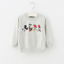 Summer autumn baby cartoon printing cotton long-sleeved fashion cartoon sweater 0-3 years cartoon animal candy color shirt