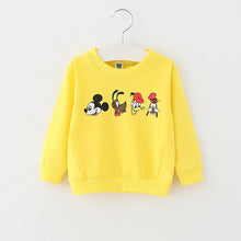 Summer autumn baby cartoon printing cotton long-sleeved fashion cartoon sweater 0-3 years cartoon animal candy color shirt
