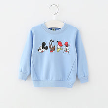 Summer autumn baby cartoon printing cotton long-sleeved fashion cartoon sweater 0-3 years cartoon animal candy color shirt