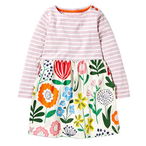 Princess Costume Baby Girls Birthday Dress 2017 Brand Tunic Dress Kids Clothing Applique Robe Fille 100% Cotton Children Dresses
