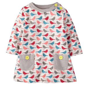 Princess Costume Baby Girls Birthday Dress 2017 Brand Tunic Dress Kids Clothing Applique Robe Fille 100% Cotton Children Dresses