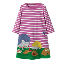 Princess Costume Baby Girls Birthday Dress 2017 Brand Tunic Dress Kids Clothing Applique Robe Fille 100% Cotton Children Dresses