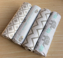 4pcs/lot newborn baby bed sheet bedding set 76x76cm for newborn crib sheets cot linen 100% cotton Flannel printing baby blanket