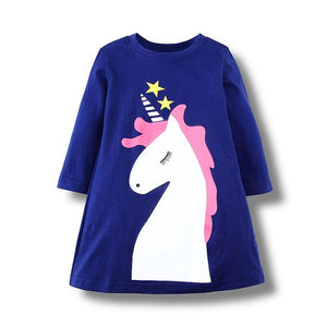 Princess Costume Baby Girls Birthday Dress 2017 Brand Tunic Dress Kids Clothing Applique Robe Fille 100% Cotton Children Dresses