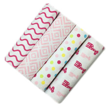4pcs/lot newborn baby bed sheet bedding set 76x76cm for newborn crib sheets cot linen 100% cotton Flannel printing baby blanket