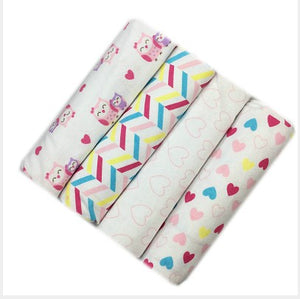 4pcs/lot newborn baby bed sheet bedding set 76x76cm for newborn crib sheets cot linen 100% cotton Flannel printing baby blanket
