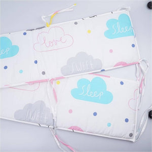Muslinlife(1pcs bumper only)Fashion hot crib bumper infant bed,baby bed bumper clauds/star/dot/tree,safe protection for baby use