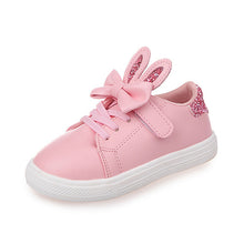 COZULMA 2018 New Girls Sneakers Kids Shoes Children sequined rabbit ears Sport Causal Shoes Girls Princess Bow Tie Outdoor Shoes