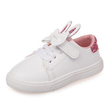 COZULMA 2018 New Girls Sneakers Kids Shoes Children sequined rabbit ears Sport Causal Shoes Girls Princess Bow Tie Outdoor Shoes