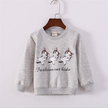 Summer autumn baby cartoon printing cotton long-sleeved fashion cartoon sweater 0-3 years cartoon animal candy color shirt