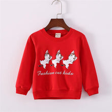 Summer autumn baby cartoon printing cotton long-sleeved fashion cartoon sweater 0-3 years cartoon animal candy color shirt