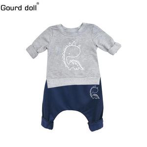 Gourd doll Baby Boy Girl Clothes Spring Baby Clothing Sets Cartoon Printing Sweatshirts+Casual Pants 2Pcs for Baby Clothes