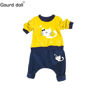 Gourd doll Baby Boy Girl Clothes Spring Baby Clothing Sets Cartoon Printing Sweatshirts+Casual Pants 2Pcs for Baby Clothes