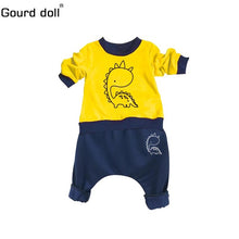 Gourd doll Baby Boy Girl Clothes Spring Baby Clothing Sets Cartoon Printing Sweatshirts+Casual Pants 2Pcs for Baby Clothes
