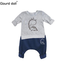 Gourd doll Baby Boy Girl Clothes Spring Baby Clothing Sets Cartoon Printing Sweatshirts+Casual Pants 2Pcs for Baby Clothes