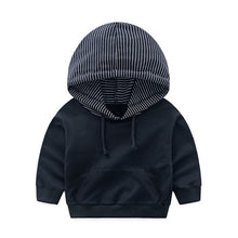 COOTELILI 80-130cm Fashion Striped Baby Girls Clothes Baby Boys Hoodies Kids Cool Hip-Hop Sweatshirt Children Tops Black White