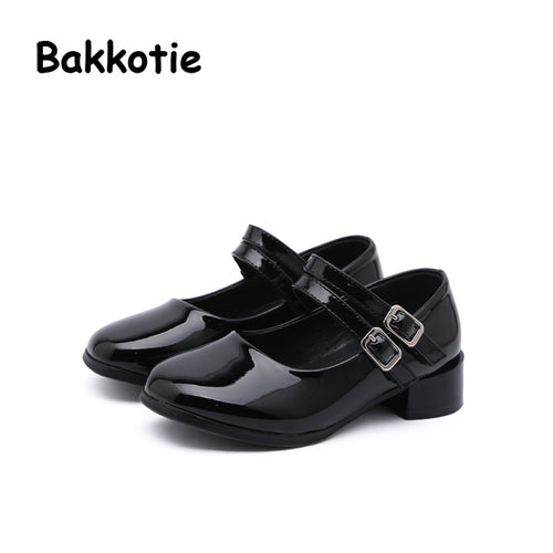 Bakkotie 2018 Spring New Fashion Mary Jane Pu Leather Low-heel Flat Child Baby Casual Princess Shoe Bow kid Brand Sweet Girl