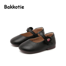 Bakkotie 2018 Spring New Baby Girl Fashion Flower Pink Pu leather Shoe Children Princess Flat kid Party Brand Mary Jane Toddler