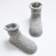 KAVKAS Baby Summer Socks Cotton Breathable Infant Boy Girl Socks Floor Anti-Slip Socks Spring Solid Color Rolled Toddler Socks