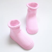KAVKAS Baby Summer Socks Cotton Breathable Infant Boy Girl Socks Floor Anti-Slip Socks Spring Solid Color Rolled Toddler Socks