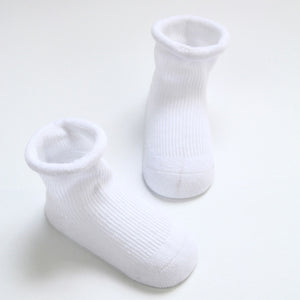 KAVKAS Baby Summer Socks Cotton Breathable Infant Boy Girl Socks Floor Anti-Slip Socks Spring Solid Color Rolled Toddler Socks
