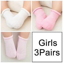 KAVKAS Baby Summer Socks Cotton Breathable Infant Boy Girl Socks Floor Anti-Slip Socks Spring Solid Color Rolled Toddler Socks