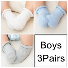 KAVKAS Baby Summer Socks Cotton Breathable Infant Boy Girl Socks Floor Anti-Slip Socks Spring Solid Color Rolled Toddler Socks