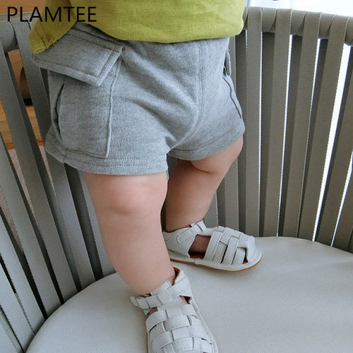 PLAMTEE New Baby Shorts Summer Elastic Waist  Solid Color Baby Boys Short Pants Fashion Loose Clothing For Children 2018