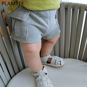 PLAMTEE New Baby Shorts Summer Elastic Waist  Solid Color Baby Boys Short Pants Fashion Loose Clothing For Children 2018